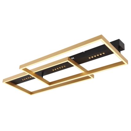 Globo 48461-54 - LED-taklampa LUFFY LED/54W/230V 39,8x90 cm svart/guld