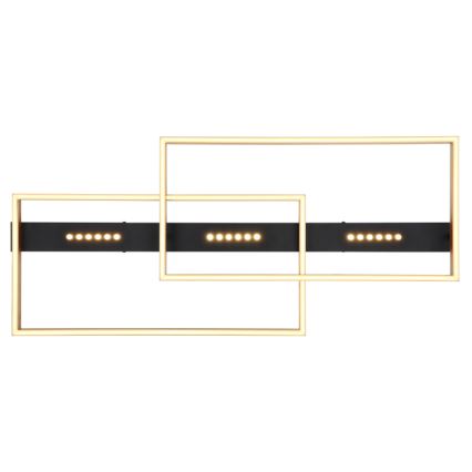 Globo 48461-54 - LED-taklampa LUFFY LED/54W/230V 39,8x90 cm svart/guld