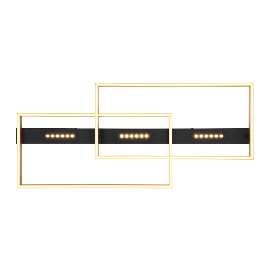 Globo 48461-54 - LED-taklampa LUFFY LED/54W/230V 39,8x90 cm svart/guld