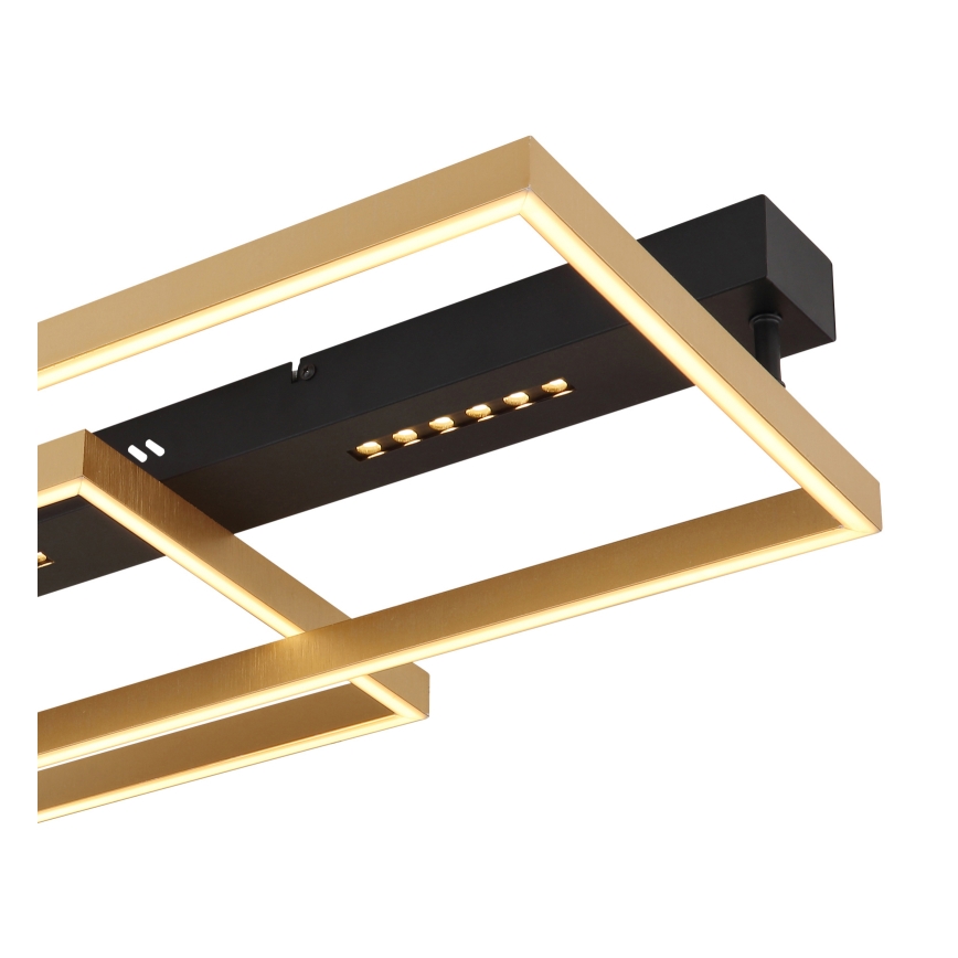 Globo 48461-54 - LED-taklampa LUFFY LED/54W/230V 39,8x90 cm svart/guld