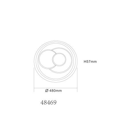 Globo - LED-taklampa LED/36W/230V 3000/4000/6500K Ø 48 cm
