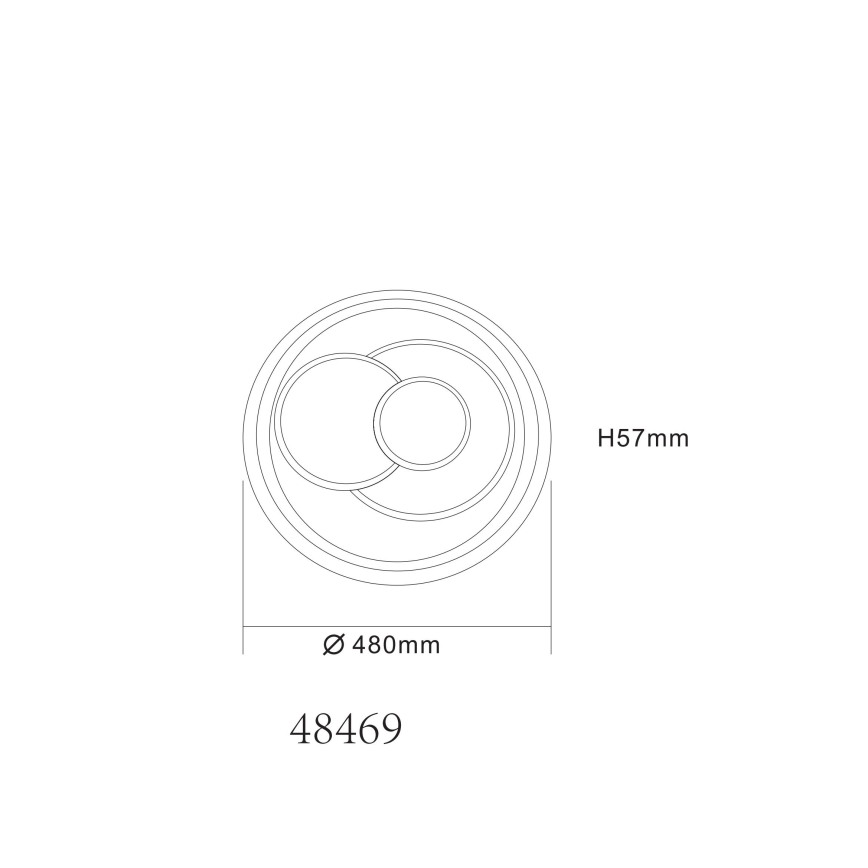 Globo - LED-taklampa LED/36W/230V 3000/4000/6500K Ø 48 cm
