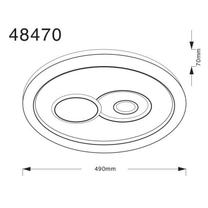 Globo - LED-taklampa LED/36W/230V 3000/4000/6500K Ø 49 cm