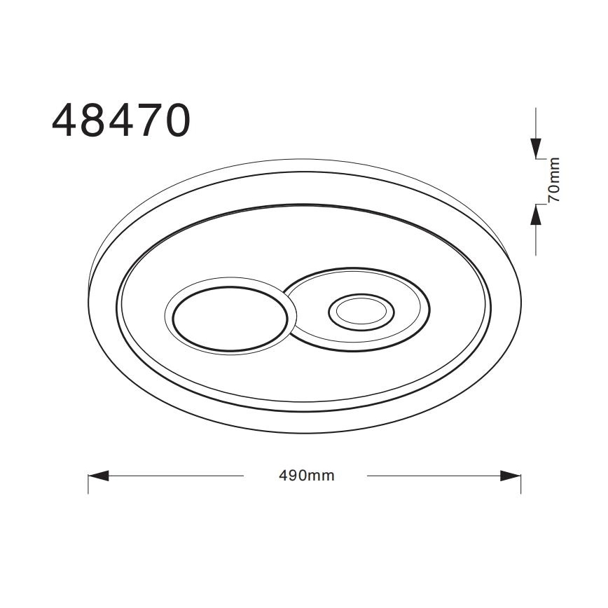 Globo - LED-taklampa LED/36W/230V 3000/4000/6500K Ø 49 cm