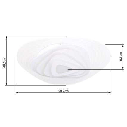 Globo - LED dimbar taklampa LED/40W/230V 3000-6500K 50,2x48,8 cm Wi-Fi Tuya + fjärrkontroll
