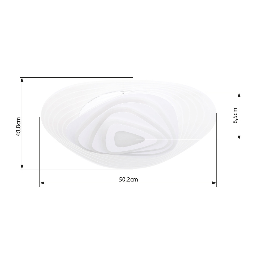 Globo - LED dimbar taklampa LED/40W/230V 3000-6500K 50,2x48,8 cm Wi-Fi Tuya + fjärrkontroll