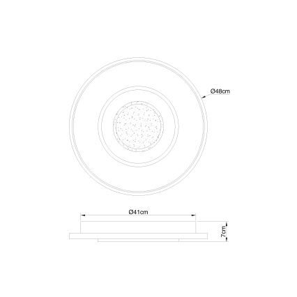 Globo - LED Dimbar taklampa LED/36W/230V 2700-6000K + fjärrkontroll