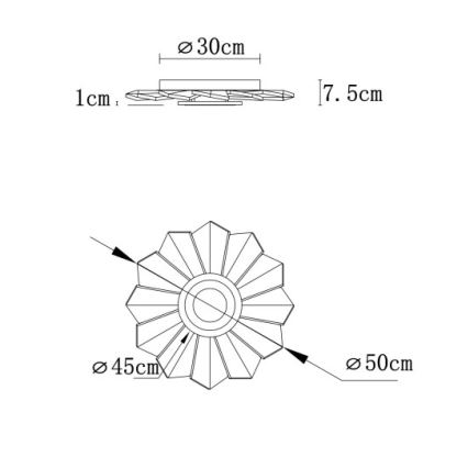 Globo - LED dimbar taklampa LED/58W/230V 2700-6000K Ø 50 cm vit + fjärrkontroll