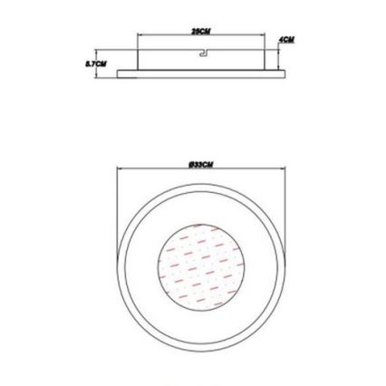 Globo - LED taklampa LED/24W/230V 2700/4500/6500K diameter 33 cm