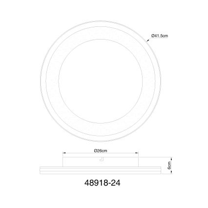 Globo - LED Dimbar taklampa LED/24W/230V 2700-6000K + fjärrkontroll