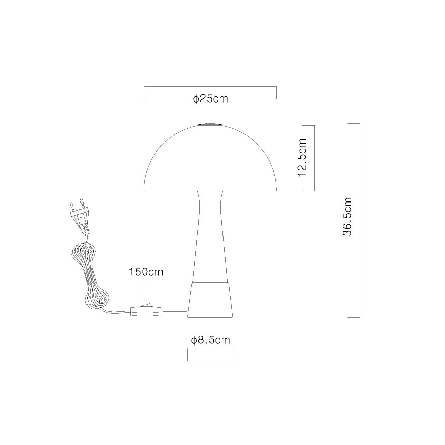 Globo - Bordslampa 1xE27ILLU/40W/230V beige