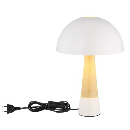 Globo - Bordslampa 1xE27ILLU/40W/230V vit