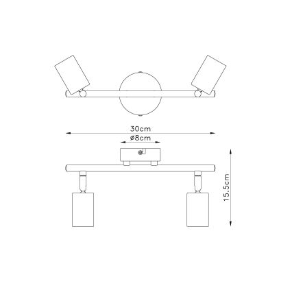 Globo 54008-2 - Spotlight MARTHA 2xE27/60W/230V