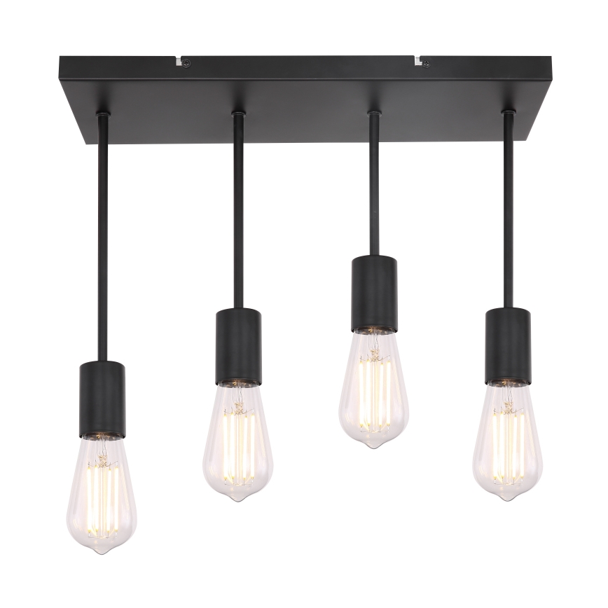 Globo - Ljuskrona med textilsladd 4xE27/60W/230V