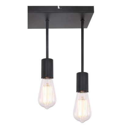 Globo - Ljuskrona med textilsladd 4xE27/60W/230V