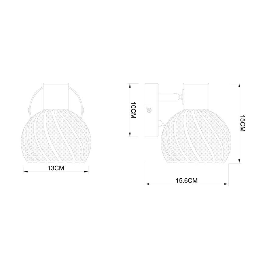 Globo 54025-1 - Väggspotlight WILLY 1xE27/40W/230V