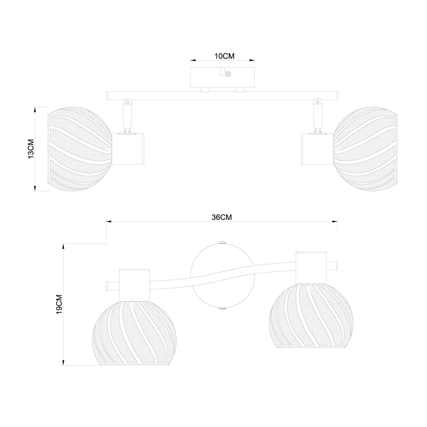 Globo 54025-2 - Spotlight WILLY 2xE27/40W/230V