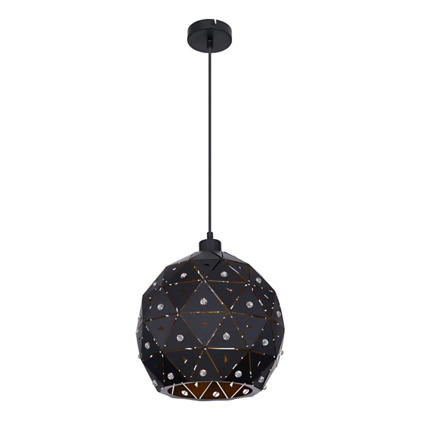 Globo 54029H - Ljuskrona med textilsladd JODIE 1xE27/60W/230V diameter 25 cm