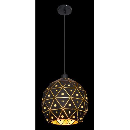 Globo 54029H - Ljuskrona med textilsladd JODIE 1xE27/60W/230V diameter 25 cm