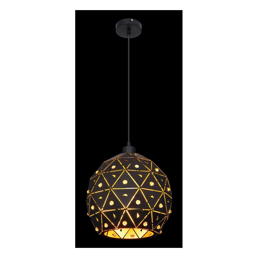 Globo 54029H - Ljuskrona med textilsladd JODIE 1xE27/60W/230V diameter 25 cm