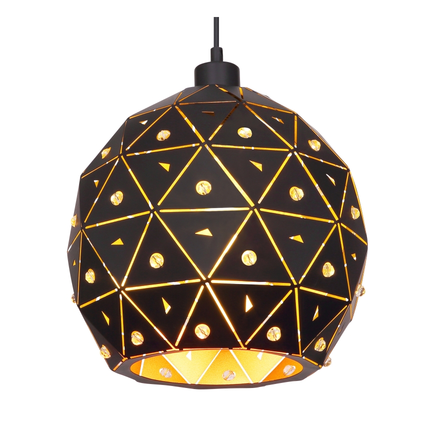 Globo 54029H - Ljuskrona med textilsladd JODIE 1xE27/60W/230V diameter 25 cm
