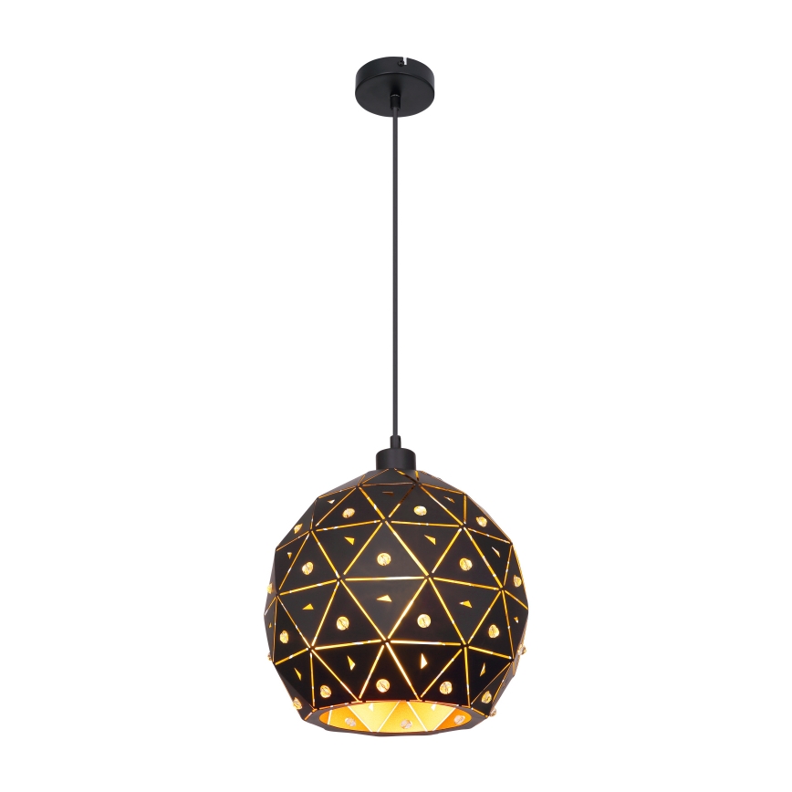 Globo 54029H - Ljuskrona med textilsladd JODIE 1xE27/60W/230V diameter 25 cm