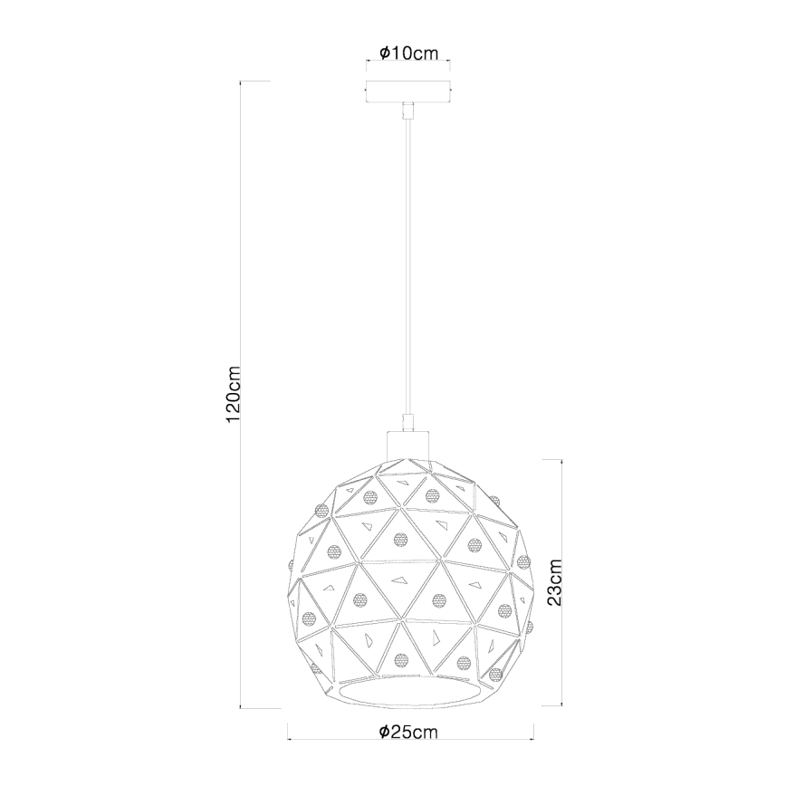 Globo 54029H - Ljuskrona med textilsladd JODIE 1xE27/60W/230V diameter 25 cm