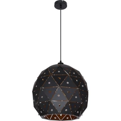 Globo 54029H1 - Ljuskrona med textilsladd JODIE 1xE27/60W/230V