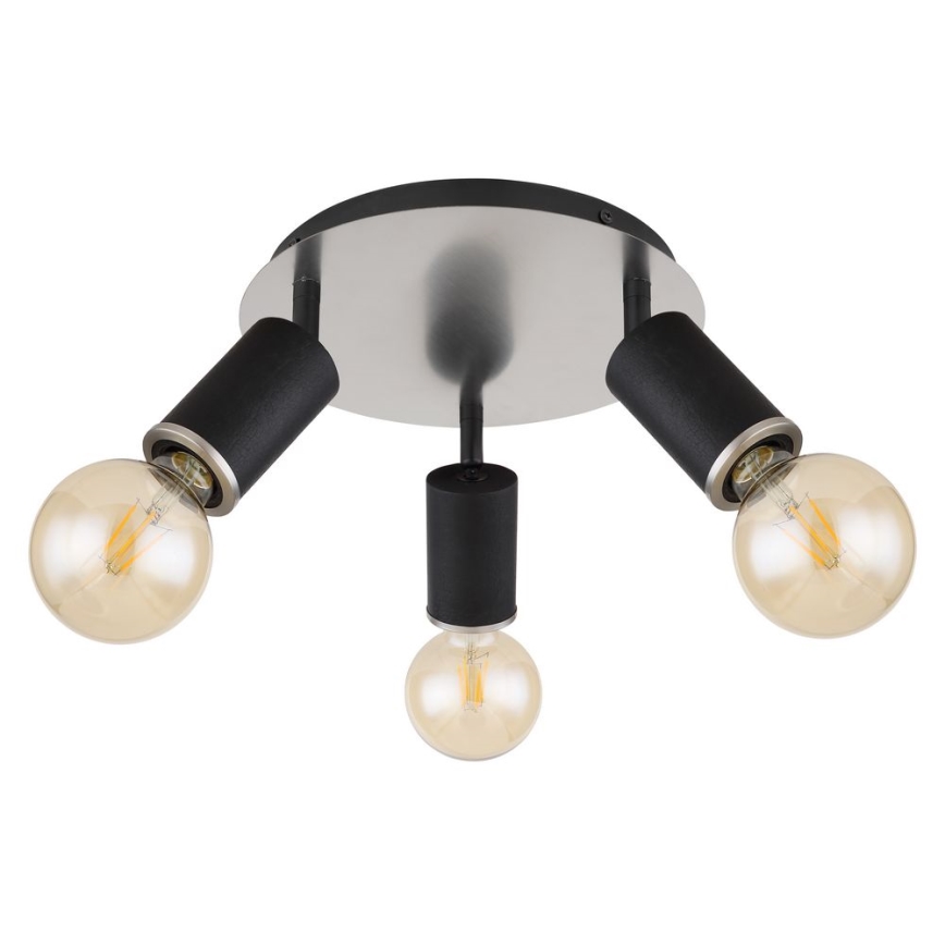 Globo - Spotlampa 3xE27/60W/230V svart trä