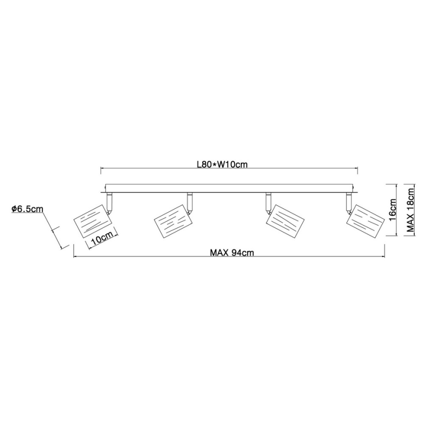 Globo 54032-4 - Spotlight JOSEBA 4xE27/60W/230V