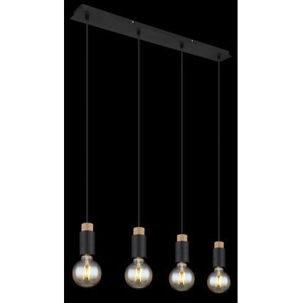 Globo - Ljuskrona med textilsladd 4xE27/40W/230V