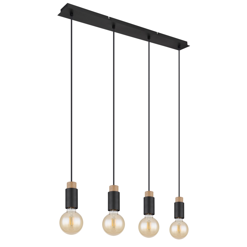 Globo - Ljuskrona med textilsladd 4xE27/40W/230V