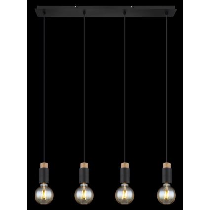 Globo - Ljuskrona med textilsladd 4xE27/40W/230V