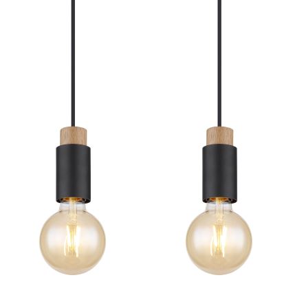 Globo - Ljuskrona med textilsladd 4xE27/40W/230V