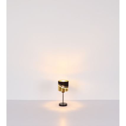 Globo - Bordslampa 1xE27/40W/230V diameter 16 cm svart/guld