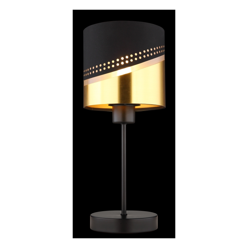 Globo - Bordslampa 1xE27/40W/230V diameter 16 cm svart/guld