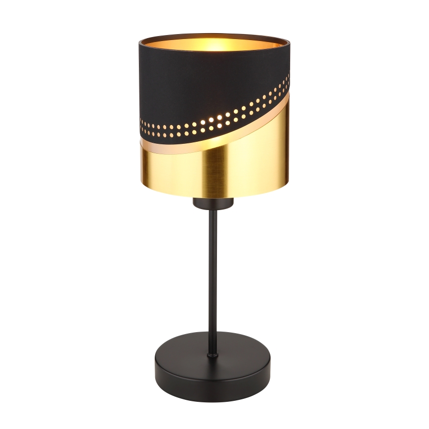 Globo - Bordslampa 1xE27/40W/230V diameter 16 cm svart/guld