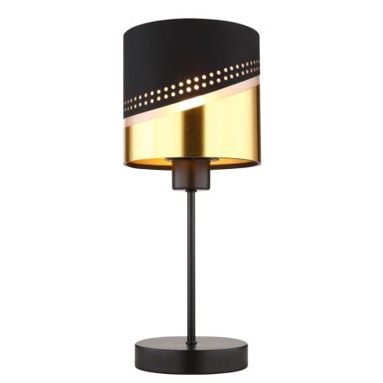 Globo - Bordslampa 1xE27/40W/230V diameter 16 cm svart/guld