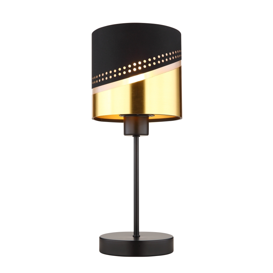 Globo - Bordslampa 1xE27/40W/230V diameter 16 cm svart/guld