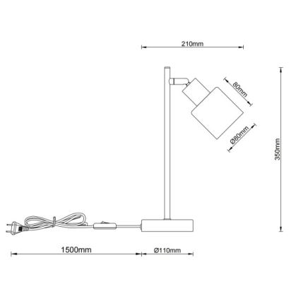 Globo - Bordslampa 1xE14/25W/230V