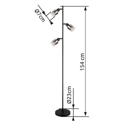 Globo - Golvlampa 3xE14/40W/230V