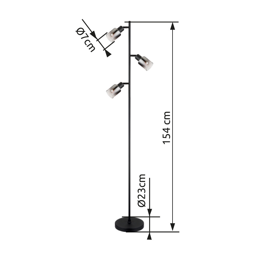 Globo - Golvlampa 3xE14/40W/230V