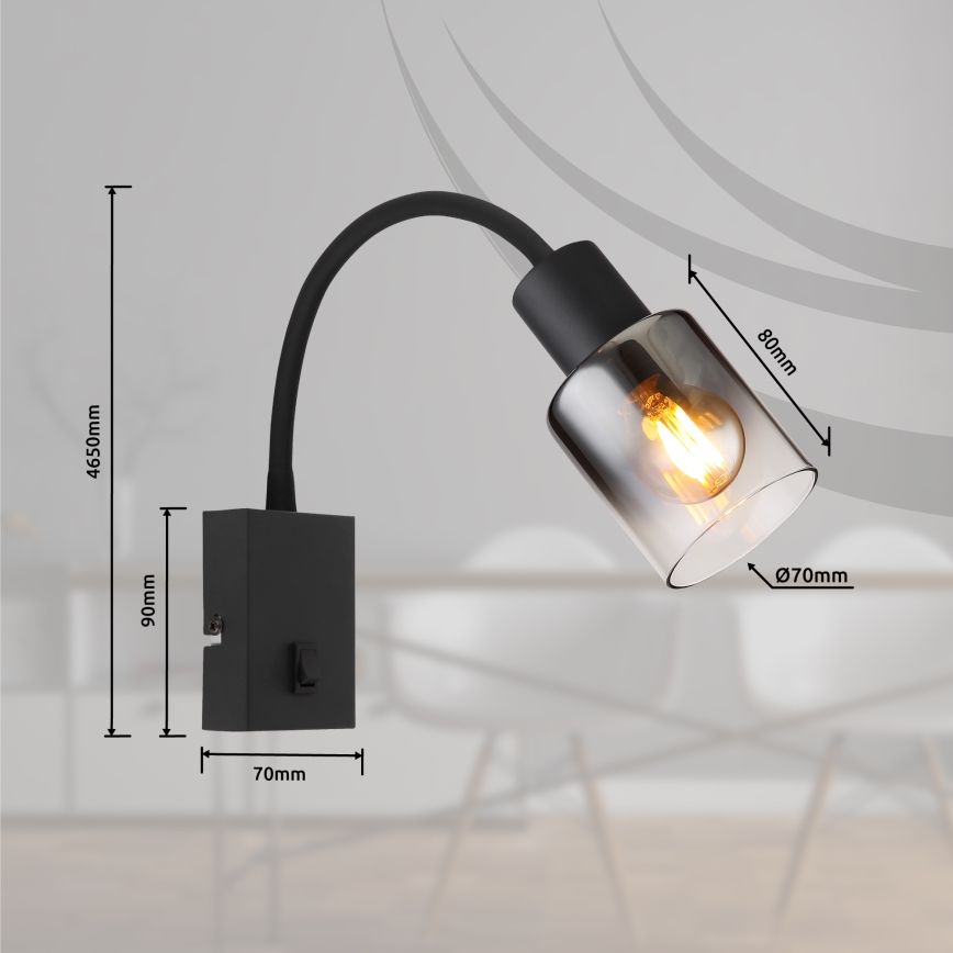Globo - Flexibel vägglampa 1xE14/40W/230V