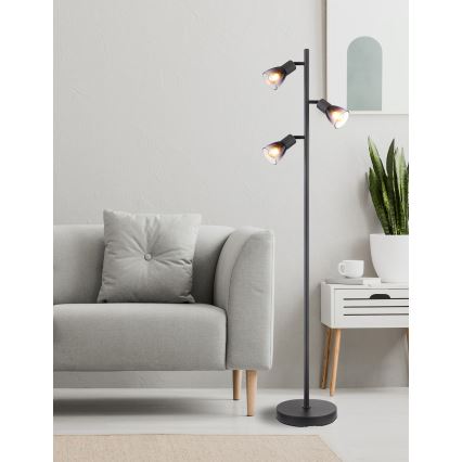 Globo - Golvlampa 3xE14/25W/230V svart