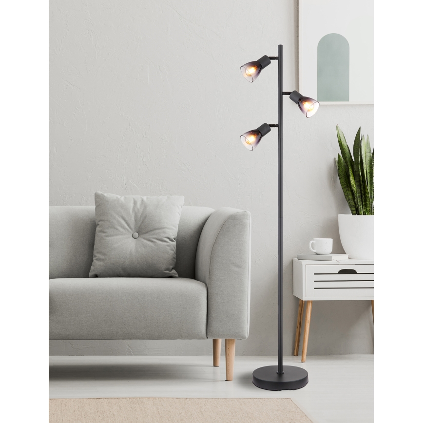 Globo - Golvlampa 3xE14/25W/230V svart