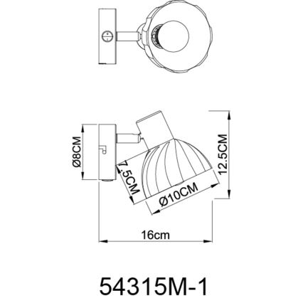 Globo - Väggspotlight 1xE14/40W/230V guld