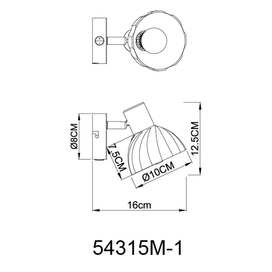 Globo - Väggspotlight 1xE14/40W/230V guld