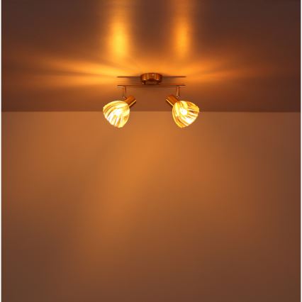 Globo - Spotlight 2xE14/40W/230V guld
