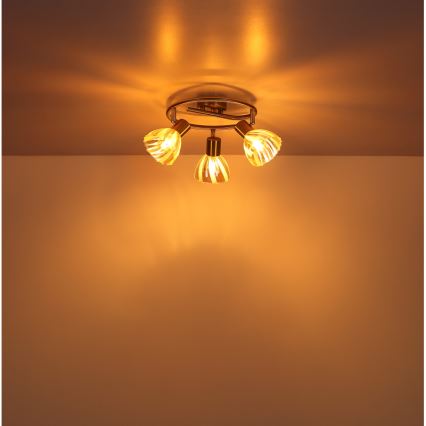 Globo - Spotlight 3xE14/40W/230V guld