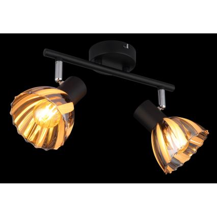 Globo - Spotlight 2xE14/40W/230V svart
